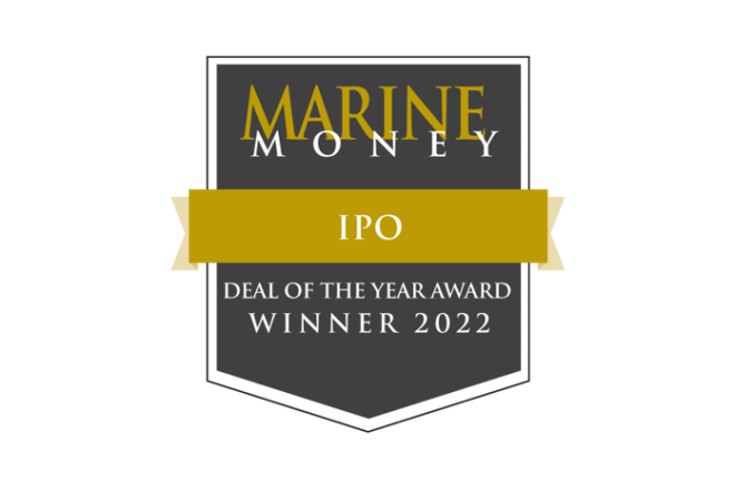 Gram Car Carriers receives the Marine Money - IPO Deal of the Year Award 2022